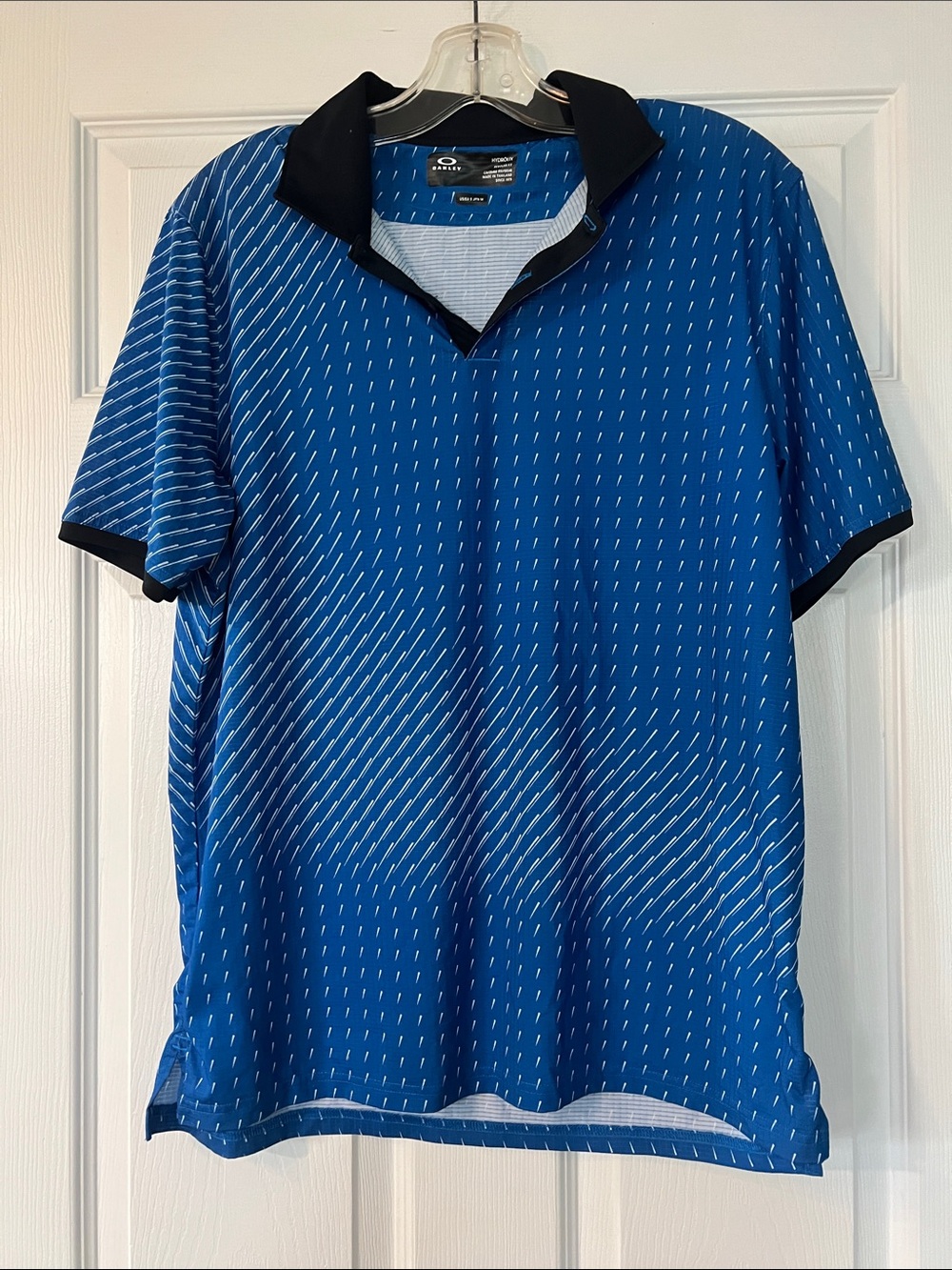 Oakley Blue Polo with Black Collar